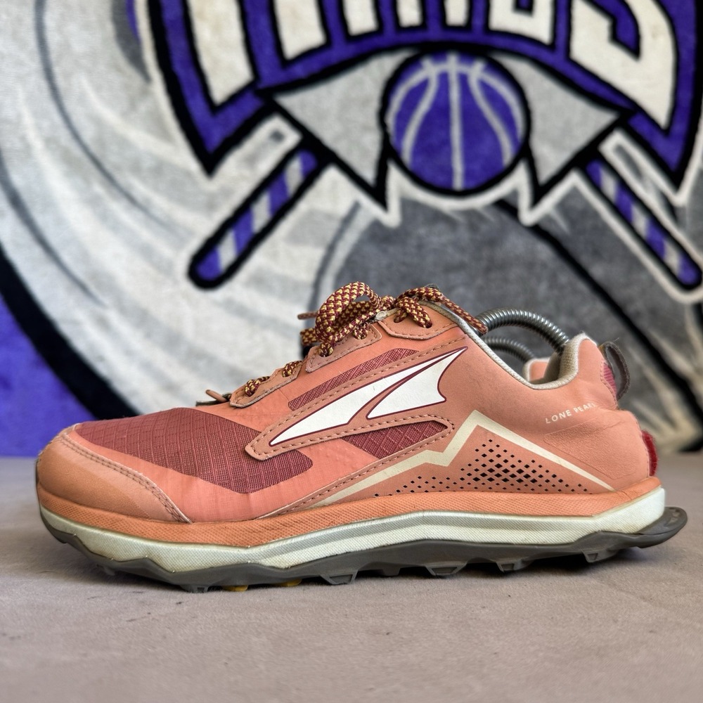 Size 8 - Altra Lone Peak 5 Shoes Rose Coral Pink Athletic Shoes Womens
